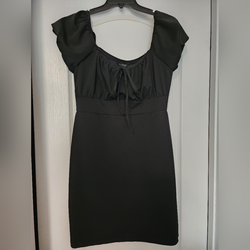 Iris Little Black Dress With Bow Size Large